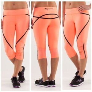 Lululemon Run Pace Mid Waist Crop‎ Pop